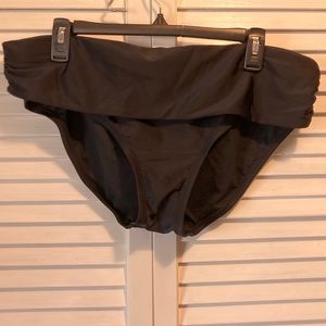 Maternity Foldover Swim Brief, Isabel Maternity by Ingrid & Isabel, Black, large